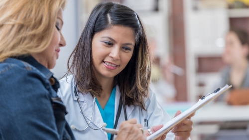 female doctor and patient female doctor and patient