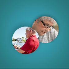 bubble images of man and woman